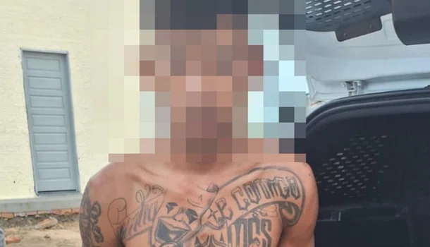 Suspeito preso pela Polícia Militar