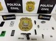Materiais apreendidos com a dupla de faccionados durante operação.