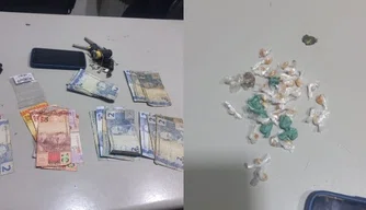 Materiais apreendidos pela Polícia Militar