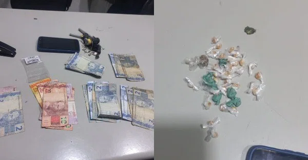 Materiais apreendidos pela Polícia Militar