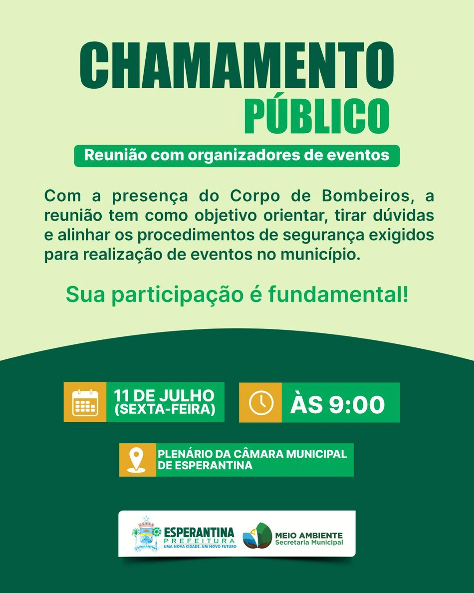 Reunião com organizadores de eventos