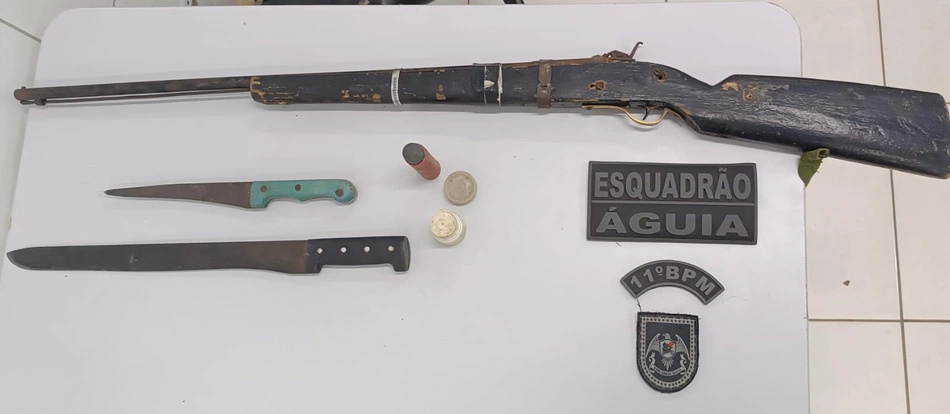Homem é preso com porte ilegal de arma