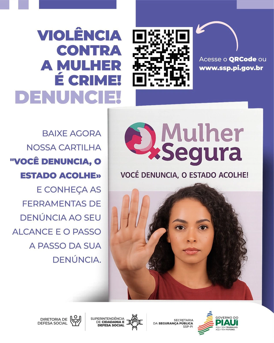 Cartilha “Você Denuncia, O Estado Acolhe”