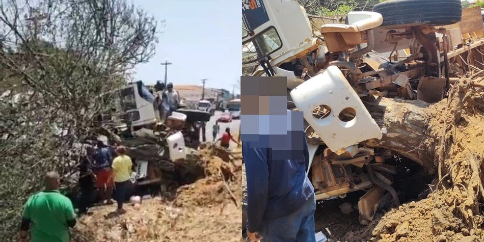 Caminhão tomba na BR-316 em Teresina