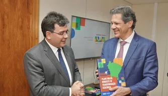 Governador Rafael Fonteles e ministro da Fazenda Fernando Haddad