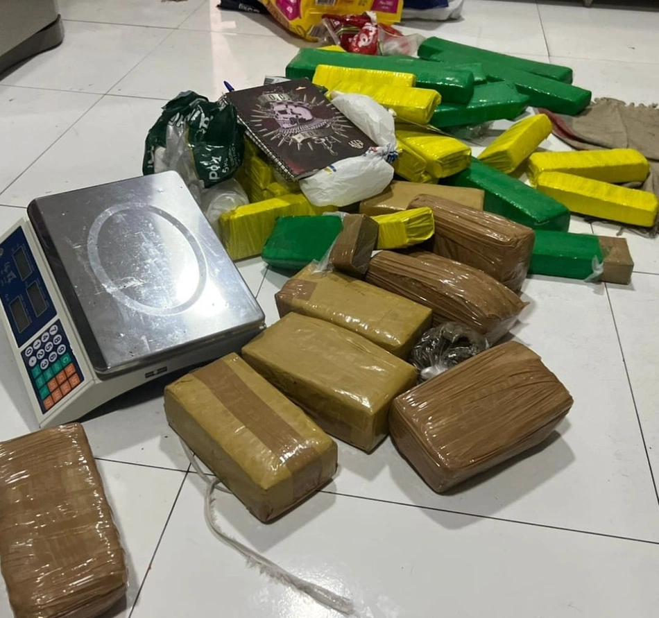 Materiais apreendidos