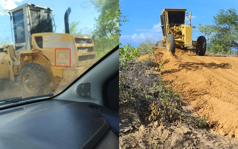 Maquinário utilizado em obra
