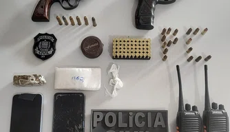 Material apreendido na ação