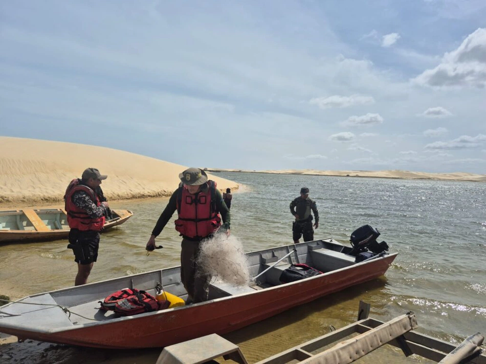Operação Piracema apreende 10 mil metros de redes de pesca