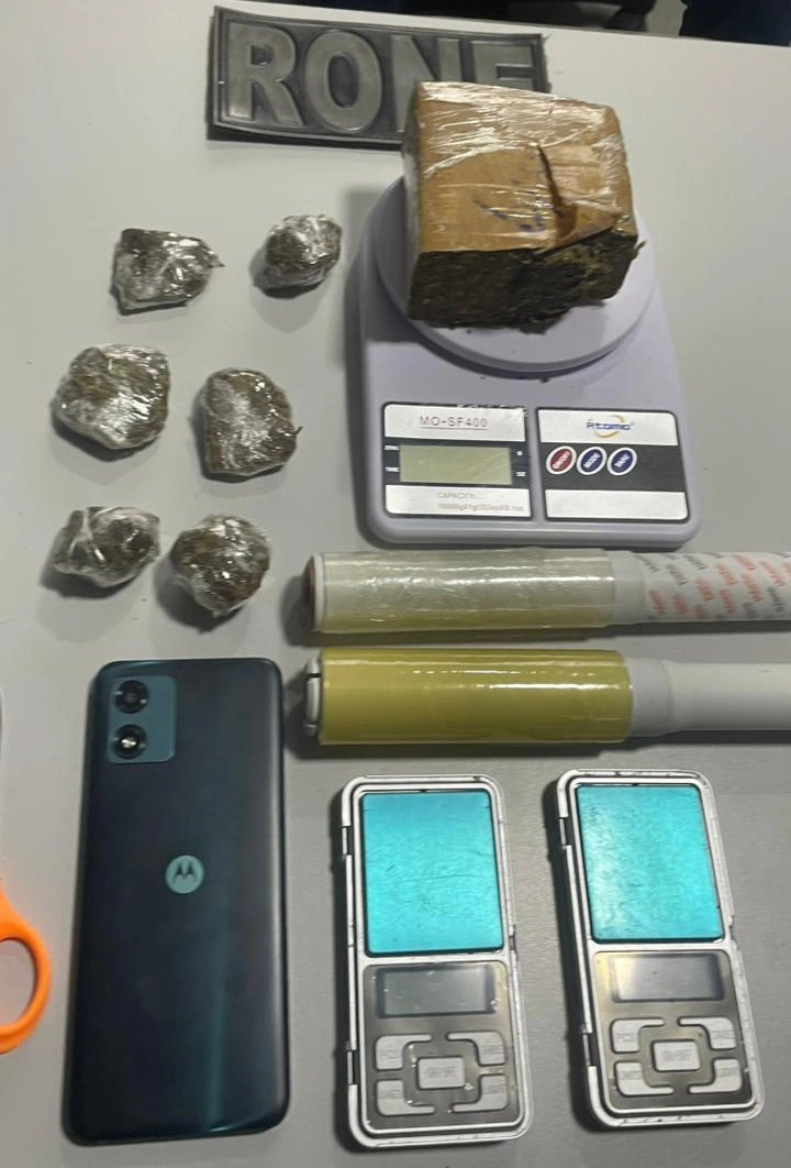 Materiais apreendidos