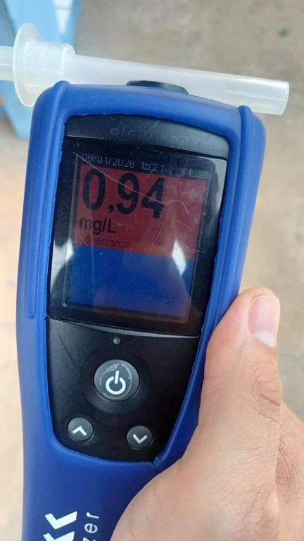 Teste etilômetro