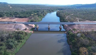 Rio Parnaíba, trecho que passa pela cidade de Ribeiro Gonçalves