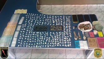 Materiais apreendidos pela Polícia