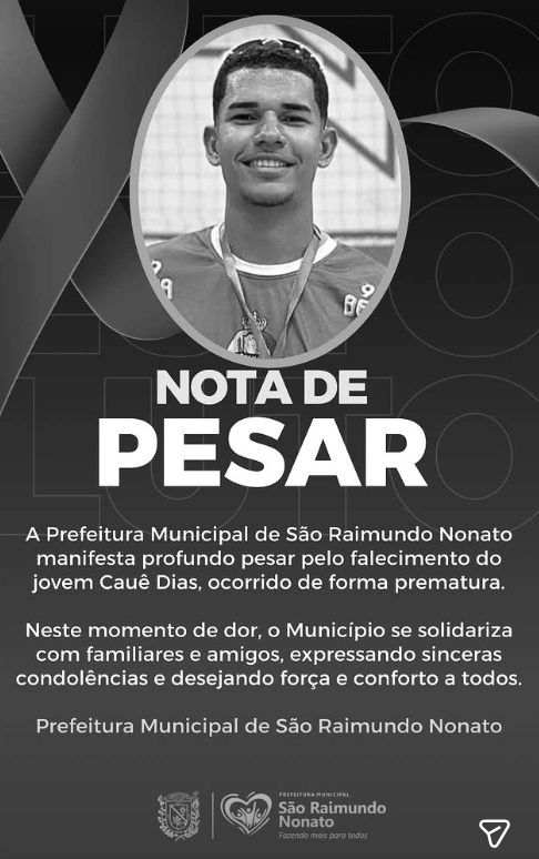 Nota de pesar da Prefeitura de São Raimundo Nonato