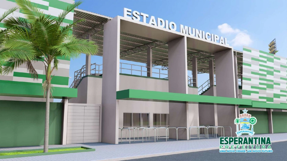 Prefeitura de Esperantina realiza construção do novo Estádio Municipal