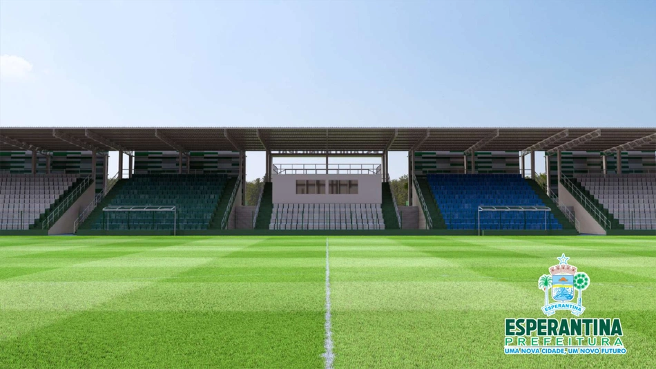 Prefeitura de Esperantina realiza construção do novo Estádio Municipal