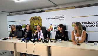 Coletiva de imprensa sobre conclusão das investigações