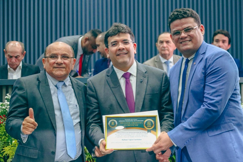 Governador Rafael Fonteles é homenageado com título de cidadão Florianense