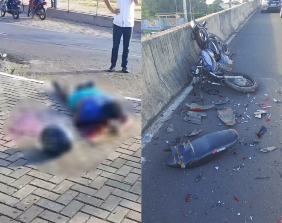 Motociclista cai de viaduto após colisão na zona Sul de Teresina