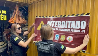 Interdição de estabelecimento com suposto envolvimento no tráfico de drogas