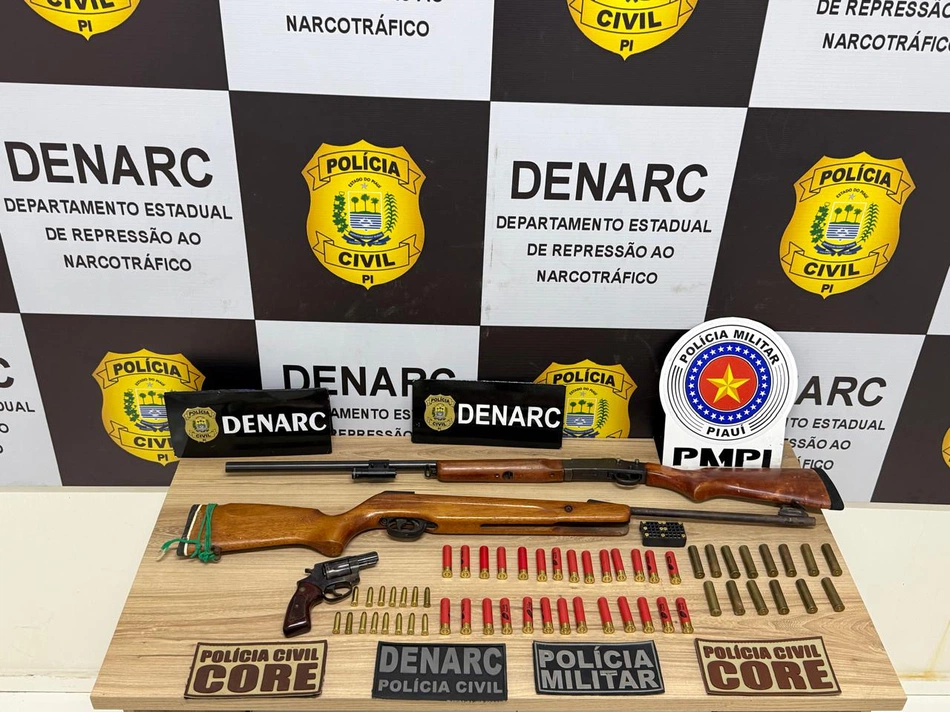 Polícias Civil e Militar prendem cinco pessoas e apreende armas de fogo em Pau d’Arco