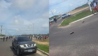Acidente registrado na Avenida São Sebastião em Parnaíba