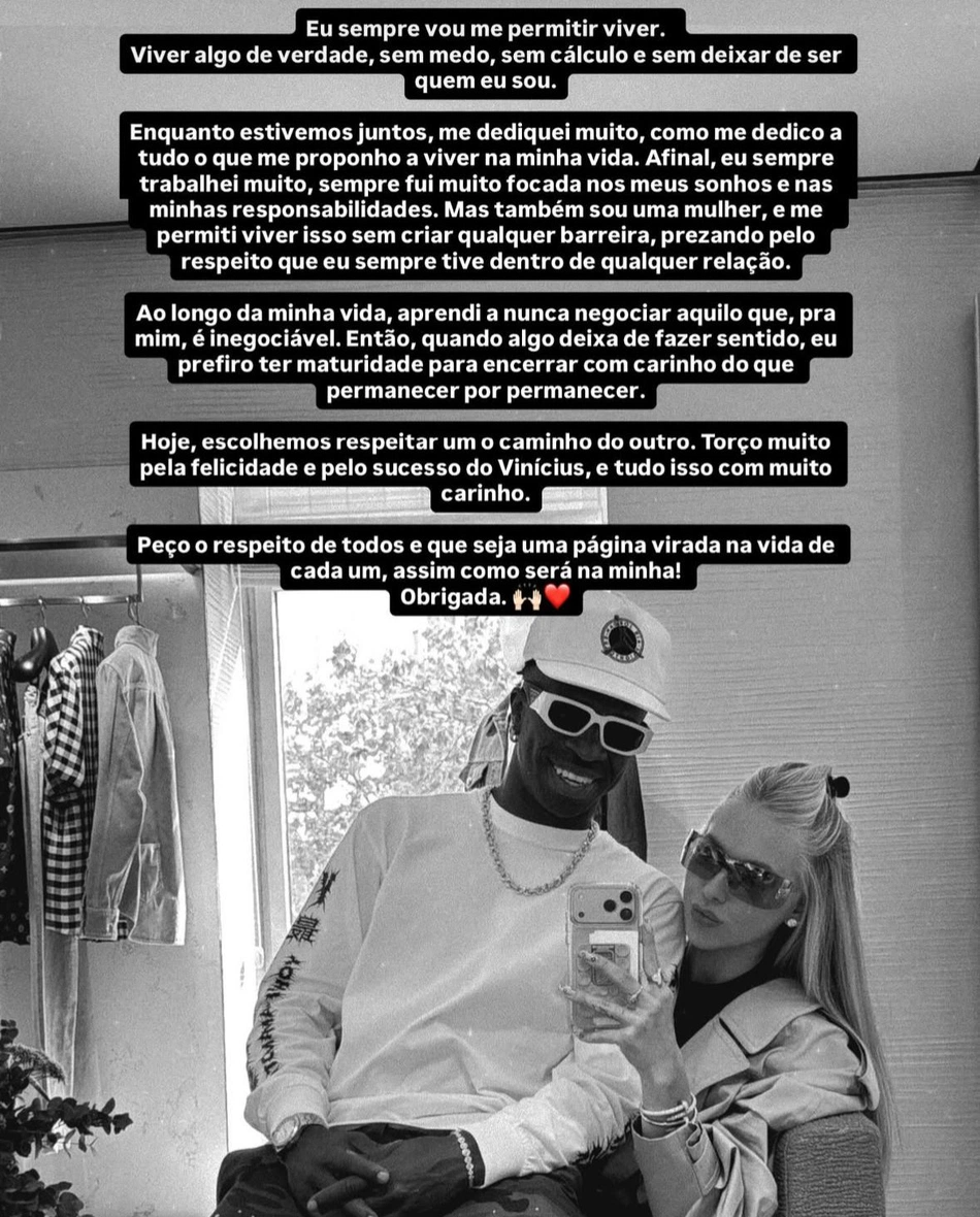 Virgínia e Vinícius Júnior
