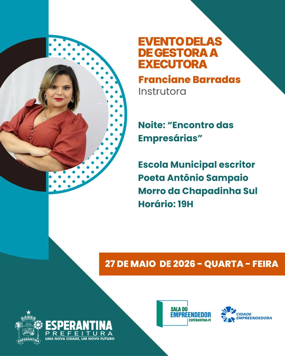 Prefeitura de Esperantina realiza a  Semana do MEI 2026  com foco no fortalecimento do empreendedorismo