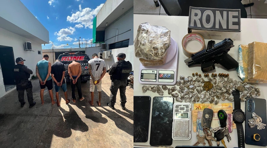 Quadrilha é presa com drogas e arma durante operação da PM na zona Norte de Teresina
