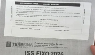 Secretaria de Finanças reforça prazo para pagamento do ISS Autônomo até 31 de julho