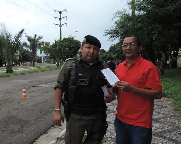 Capitão Fábio Soares e o Promotor de Justiça Francisco de Jesus Lima.(Imagem:Divulgação)