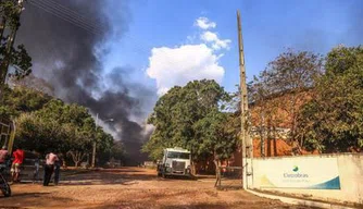 Incêndio atinge subestação da Eletrobras na BR 343 em Teresina