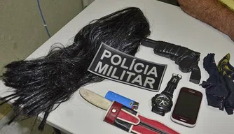 Material apreendido pela polícia