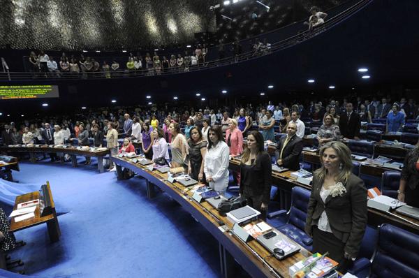Sess&atilde;o solene aconteceu no Plen&aacute;rio do Senado(Imagem:Divulga&ccedil;&atilde;o)