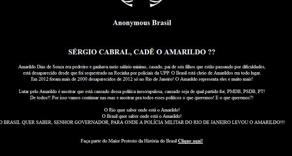Site do PMDB foi alvo de hackers no in&iacute;cio da tarde desta segunda (Imagem:Reprodu&ccedil;&atilde;o)