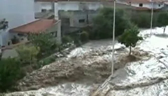 Tempestade na ilha italiana