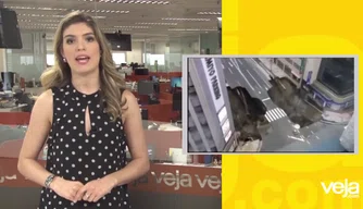 Cratera de 800 m² se abre em cidade japonesa